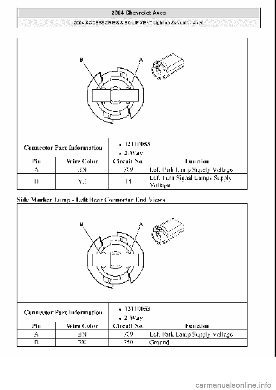 CHEVROLET AVEO 2002  Service Repair Manual 