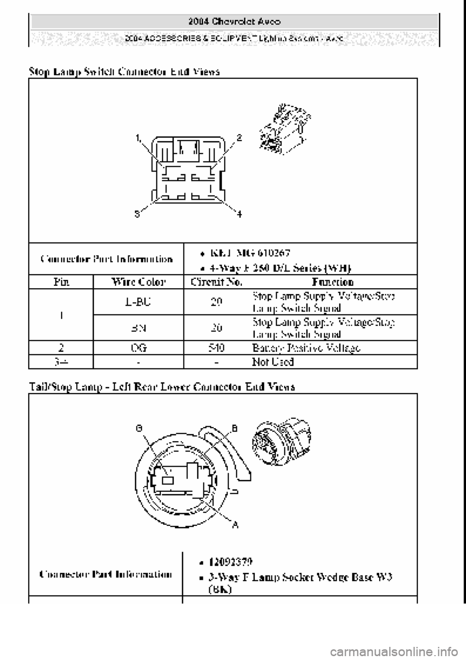 CHEVROLET AVEO 2002  Service Repair Manual 