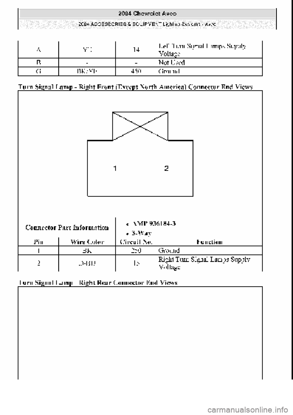 CHEVROLET AVEO 2002  Service Repair Manual 