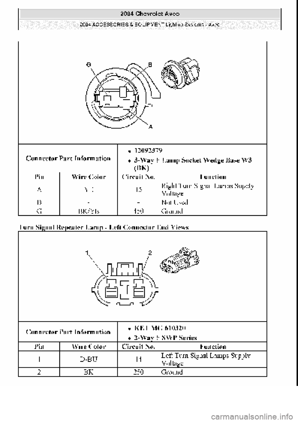 CHEVROLET AVEO 2002  Service Repair Manual 