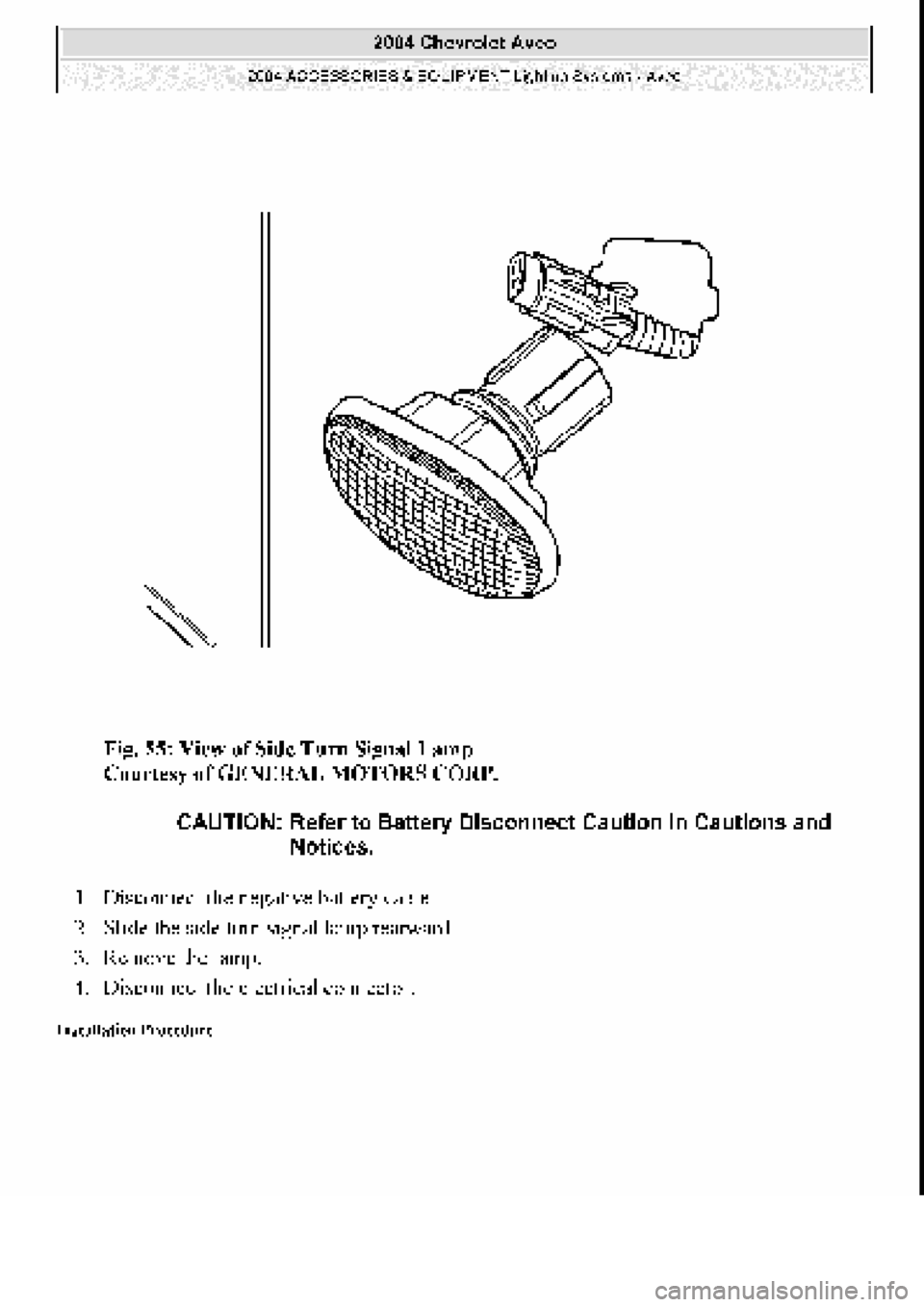 CHEVROLET AVEO 2002  Service Repair Manual 