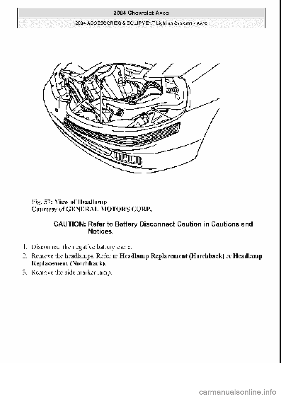 CHEVROLET AVEO 2002  Service Repair Manual 