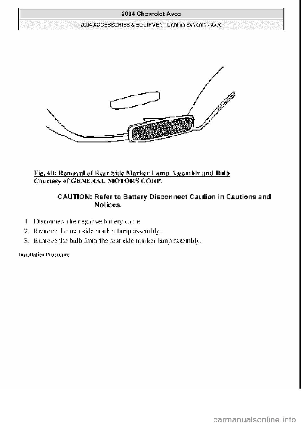 CHEVROLET AVEO 2002  Service Repair Manual 