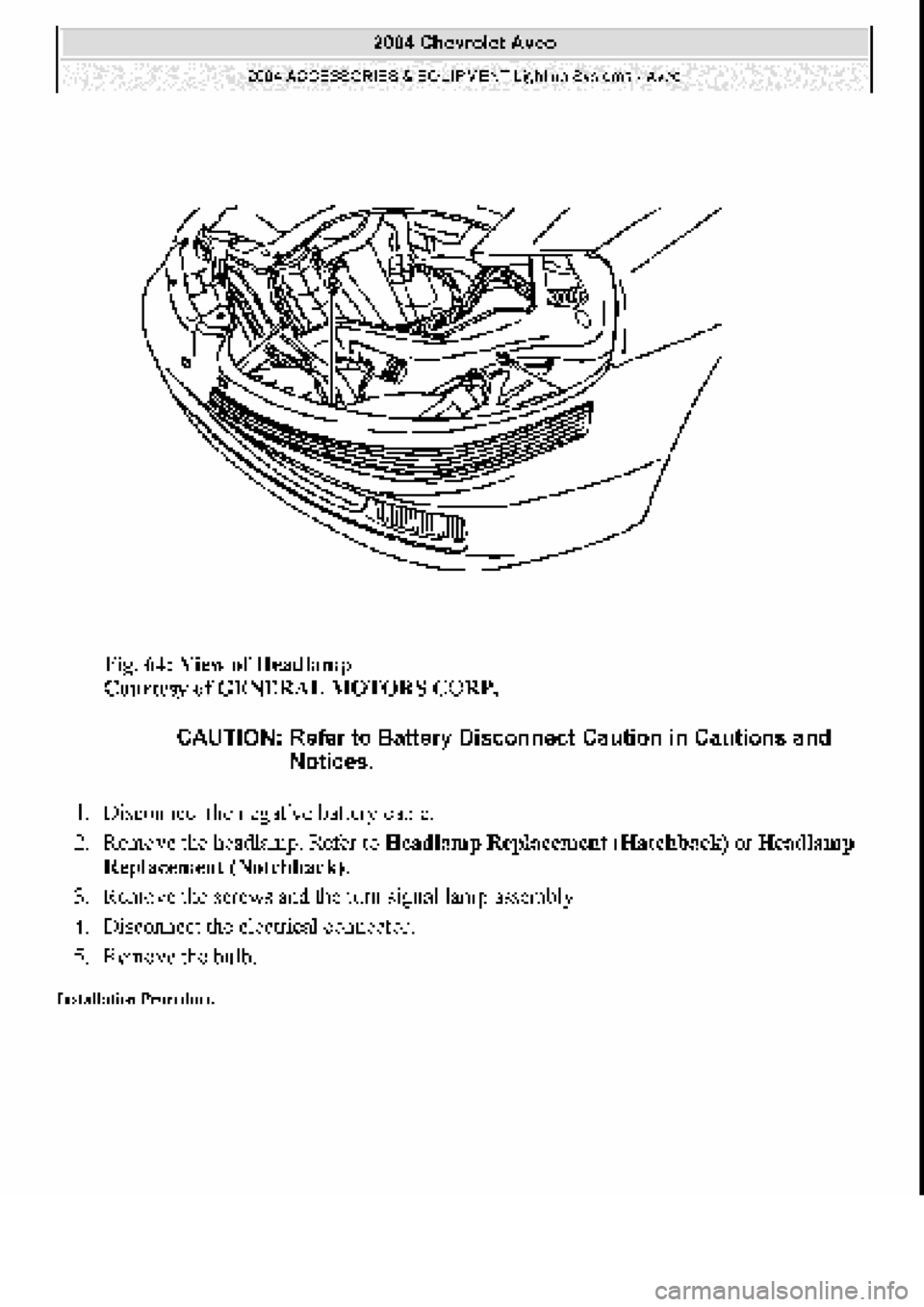 CHEVROLET AVEO 2002 Service Repair Manual CHEVROLET AVEO 2002 Service Repair Manual