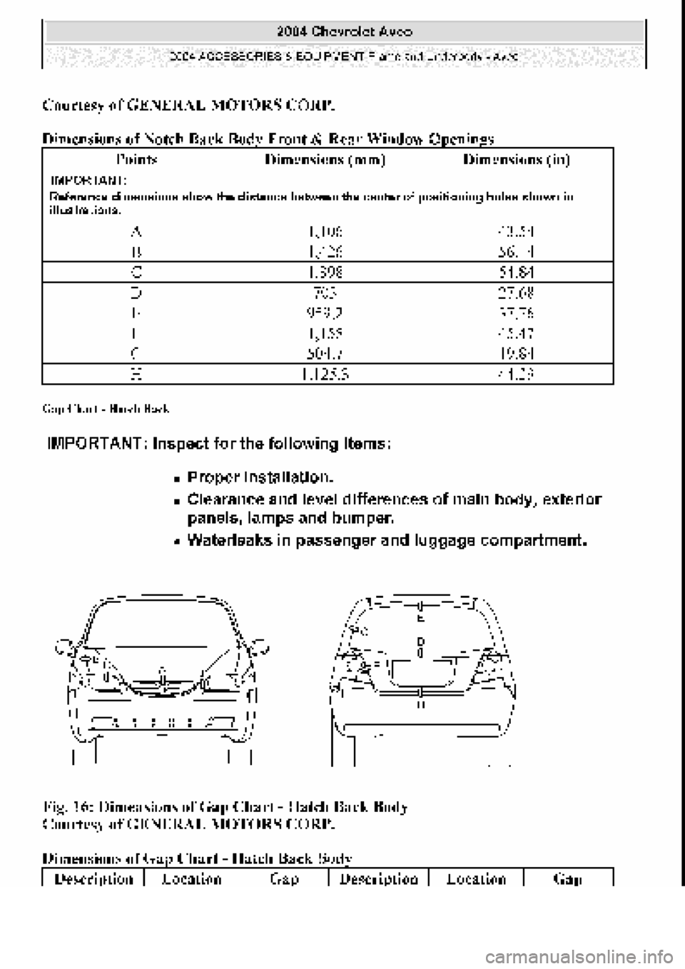 CHEVROLET AVEO 2002  Service Repair Manual 