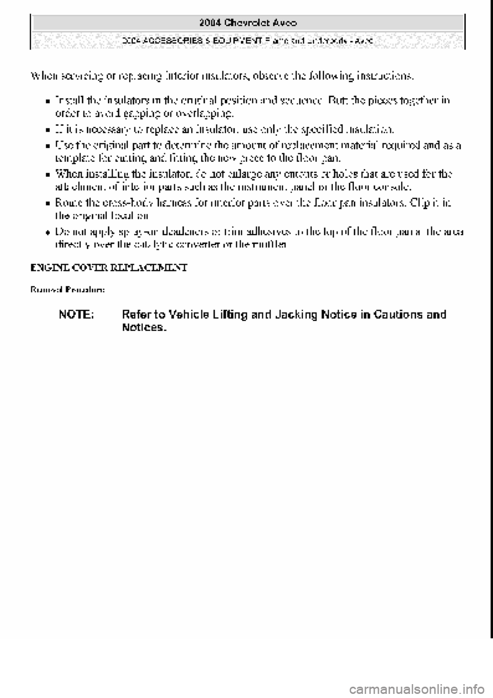 CHEVROLET AVEO 2002 Service Repair Manual CHEVROLET AVEO 2002 Service Repair Manual