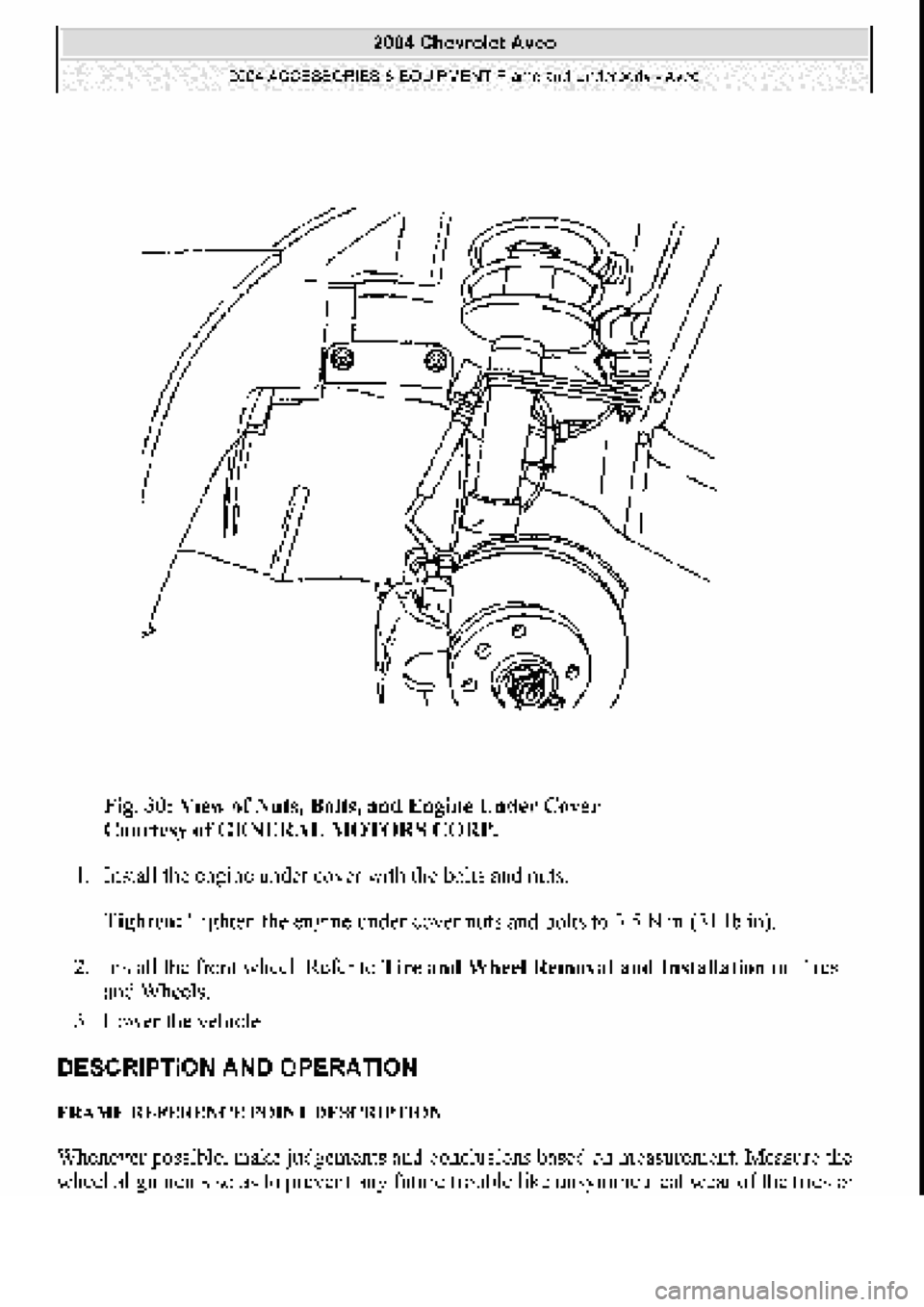 CHEVROLET AVEO 2002 Service Repair Manual CHEVROLET AVEO 2002 Service Repair Manual