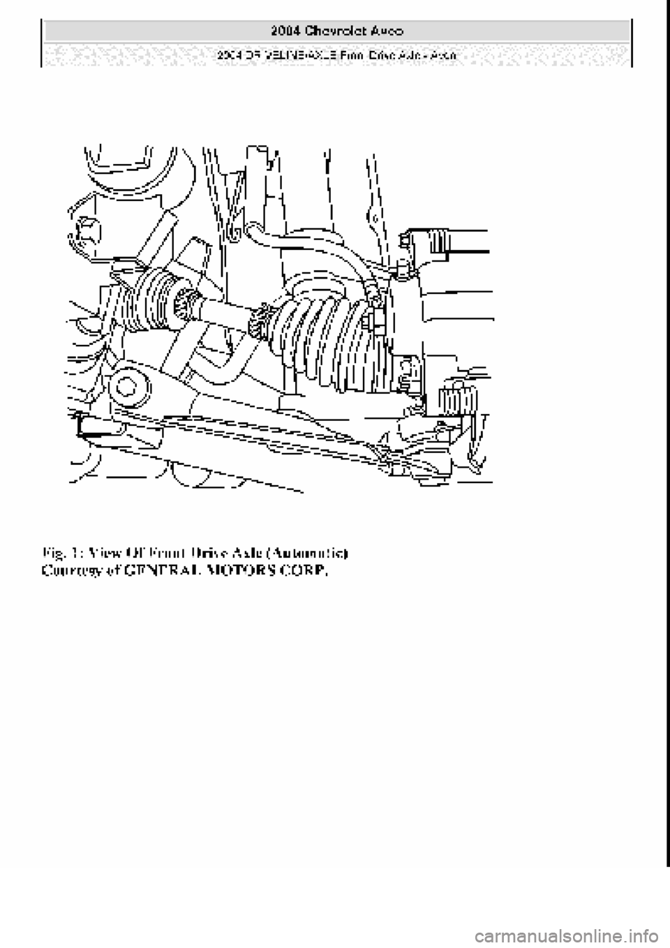 CHEVROLET AVEO 2002  Service Repair Manual 
