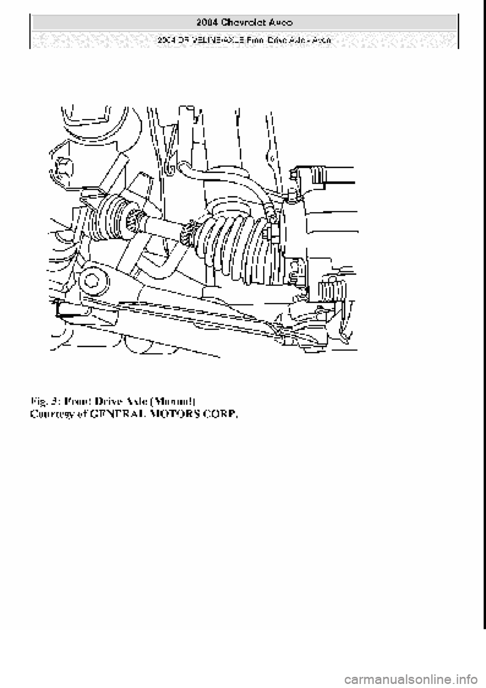 CHEVROLET AVEO 2002  Service Repair Manual 