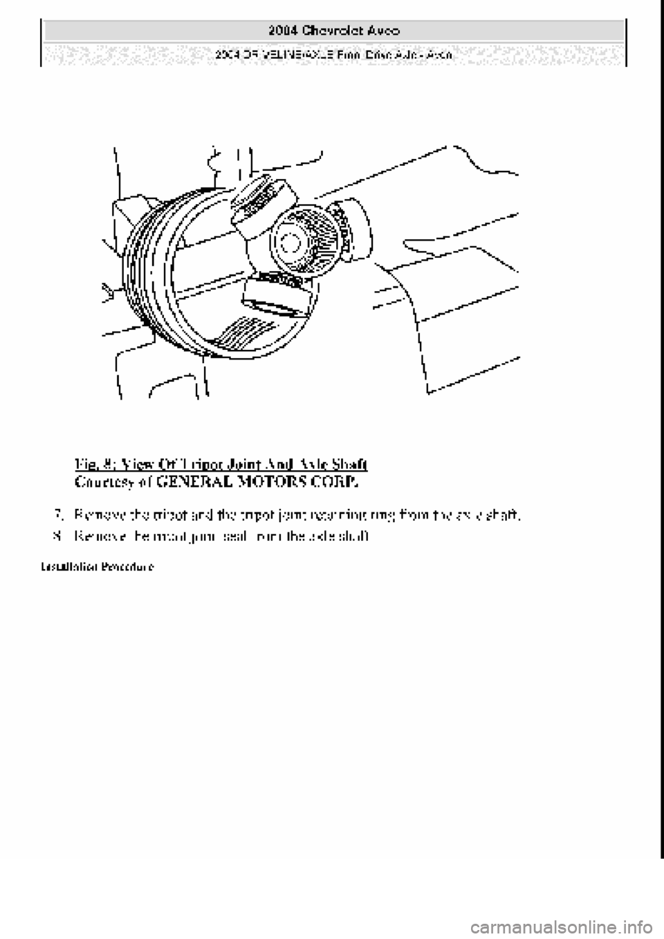 CHEVROLET AVEO 2002  Service Repair Manual 
