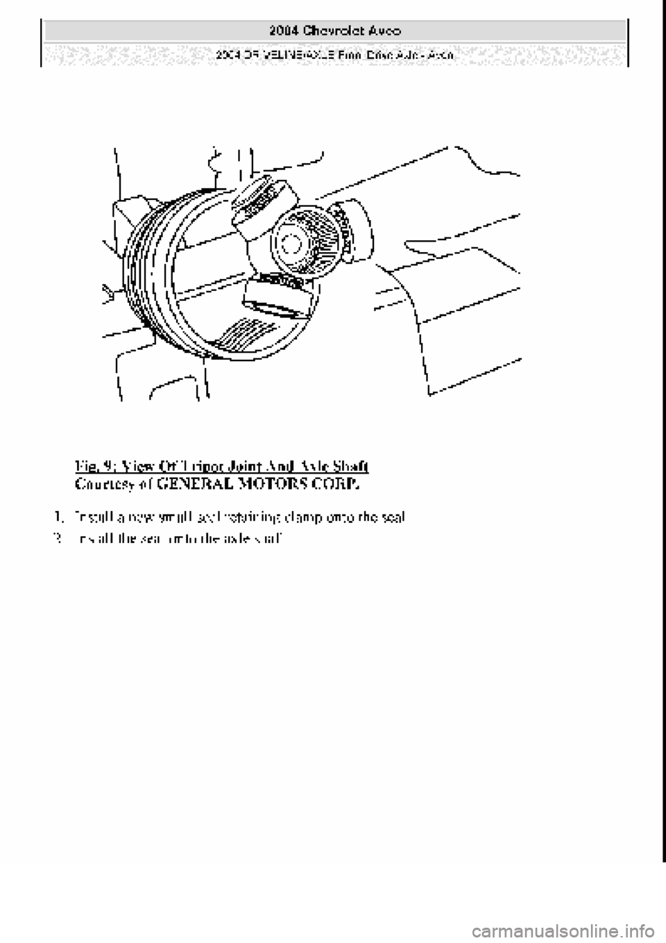 CHEVROLET AVEO 2002 Service Repair Manual CHEVROLET AVEO 2002 Service Repair Manual