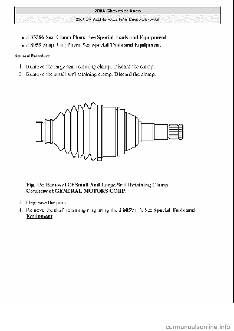 CHEVROLET AVEO 2002 Service Repair Manual CHEVROLET AVEO 2002 Service Repair Manual