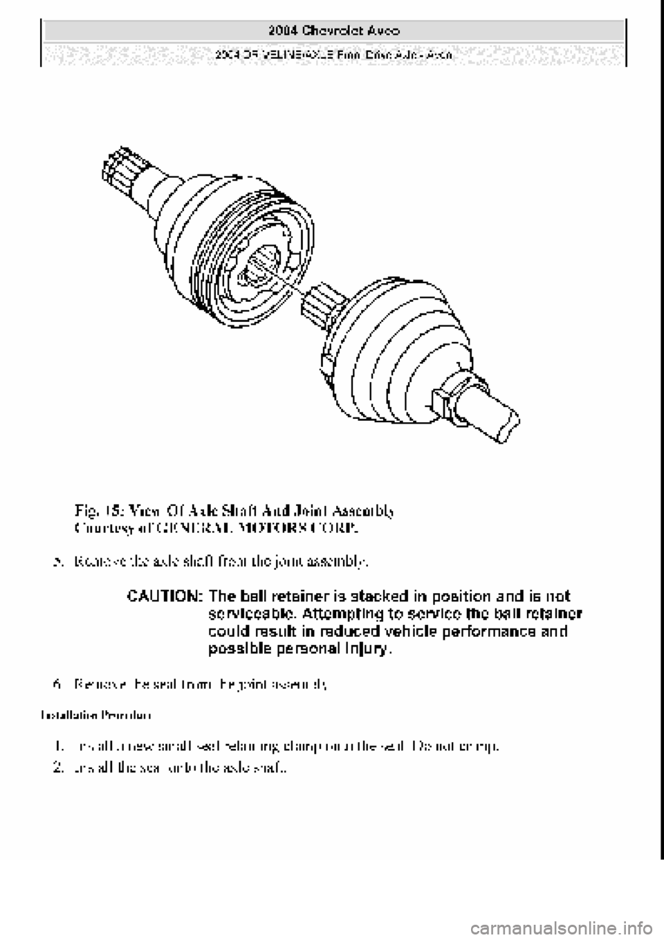 CHEVROLET AVEO 2002 Service Repair Manual CHEVROLET AVEO 2002 Service Repair Manual