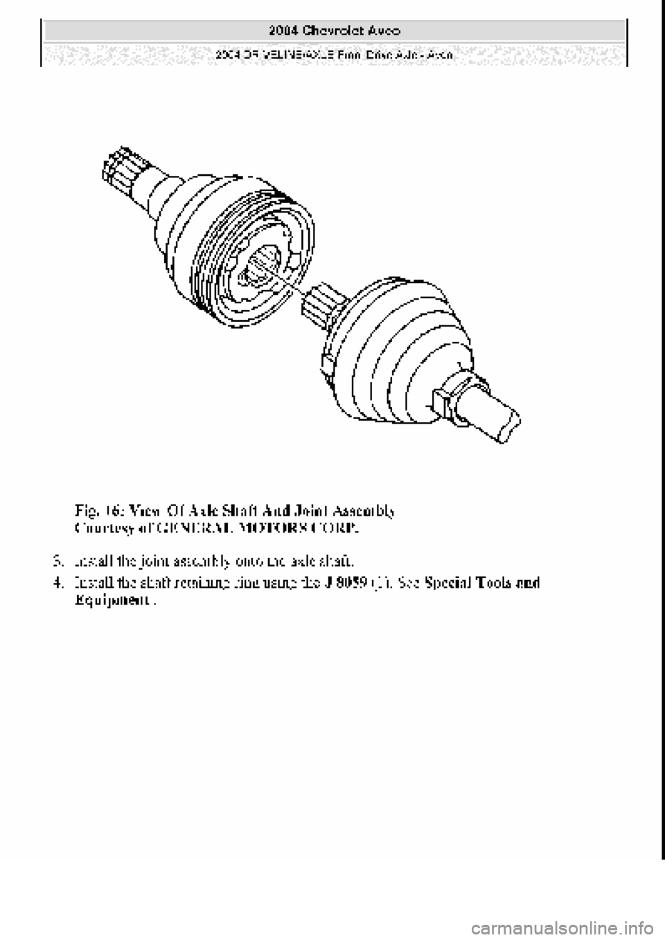 CHEVROLET AVEO 2002 Service Repair Manual CHEVROLET AVEO 2002 Service Repair Manual