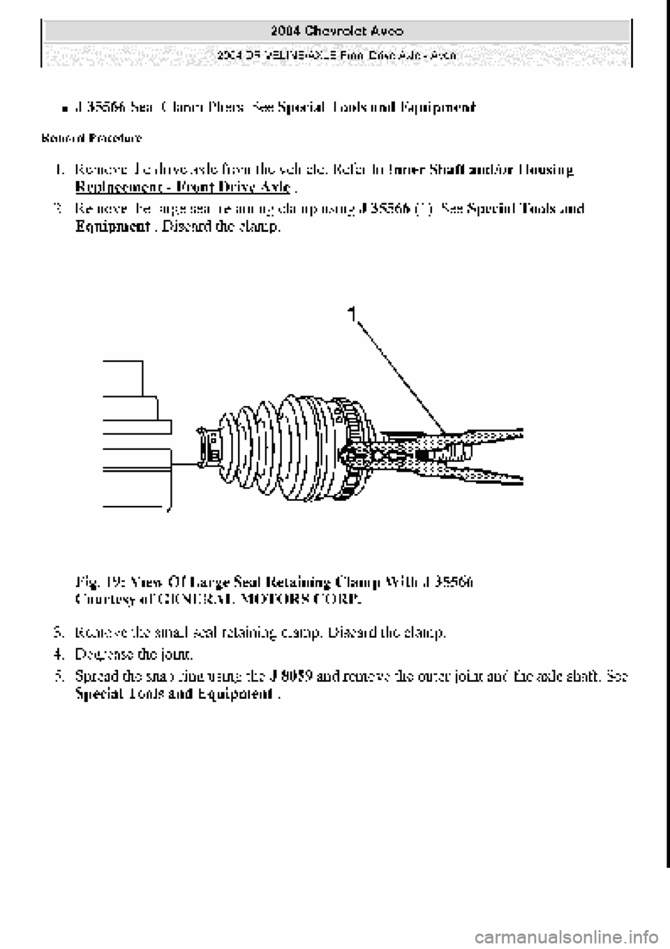 CHEVROLET AVEO 2002 Service Repair Manual CHEVROLET AVEO 2002 Service Repair Manual