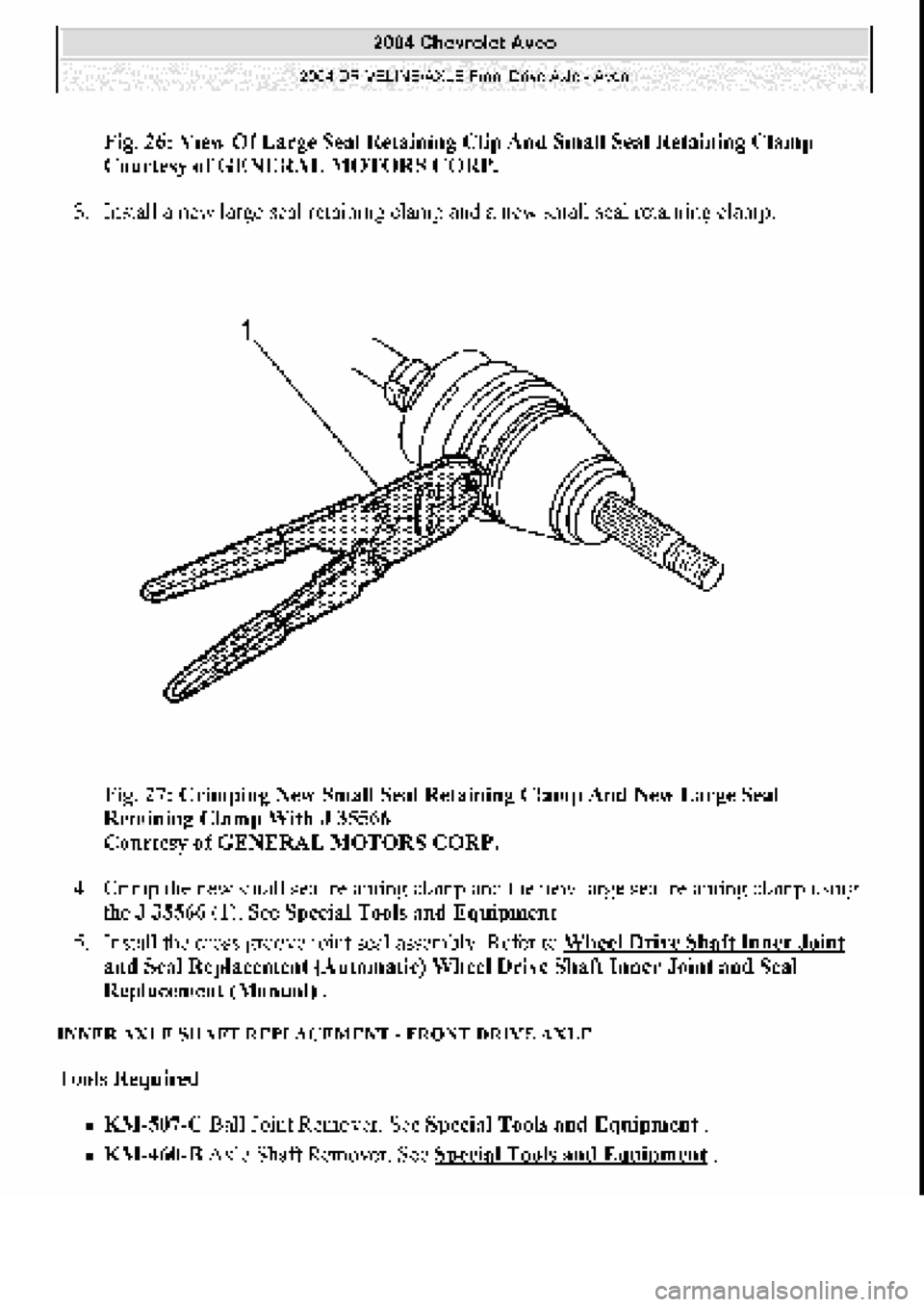 CHEVROLET AVEO 2002 Service Repair Manual CHEVROLET AVEO 2002 Service Repair Manual