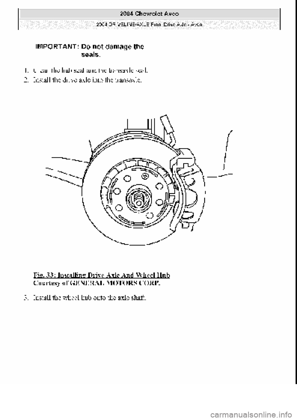 CHEVROLET AVEO 2002 Service Repair Manual CHEVROLET AVEO 2002 Service Repair Manual