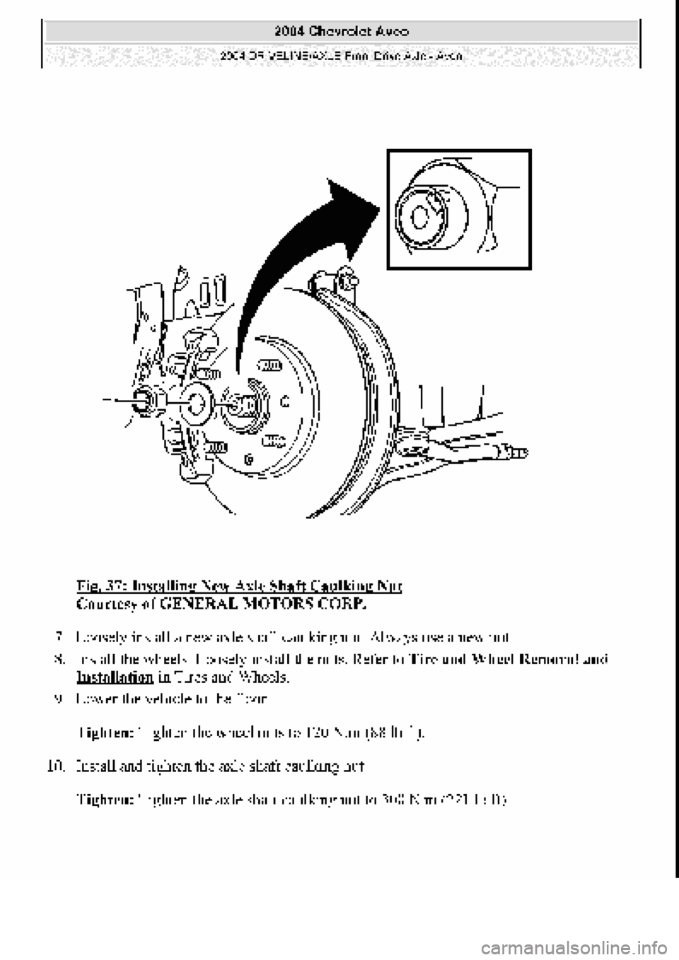 CHEVROLET AVEO 2002 Service Repair Manual CHEVROLET AVEO 2002 Service Repair Manual