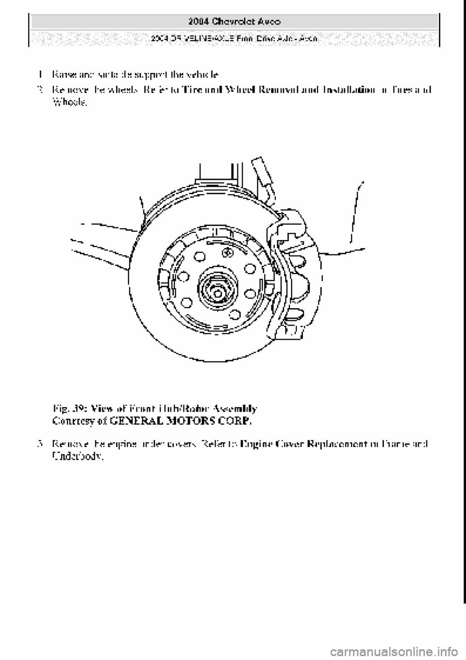 CHEVROLET AVEO 2002 Service Repair Manual CHEVROLET AVEO 2002 Service Repair Manual