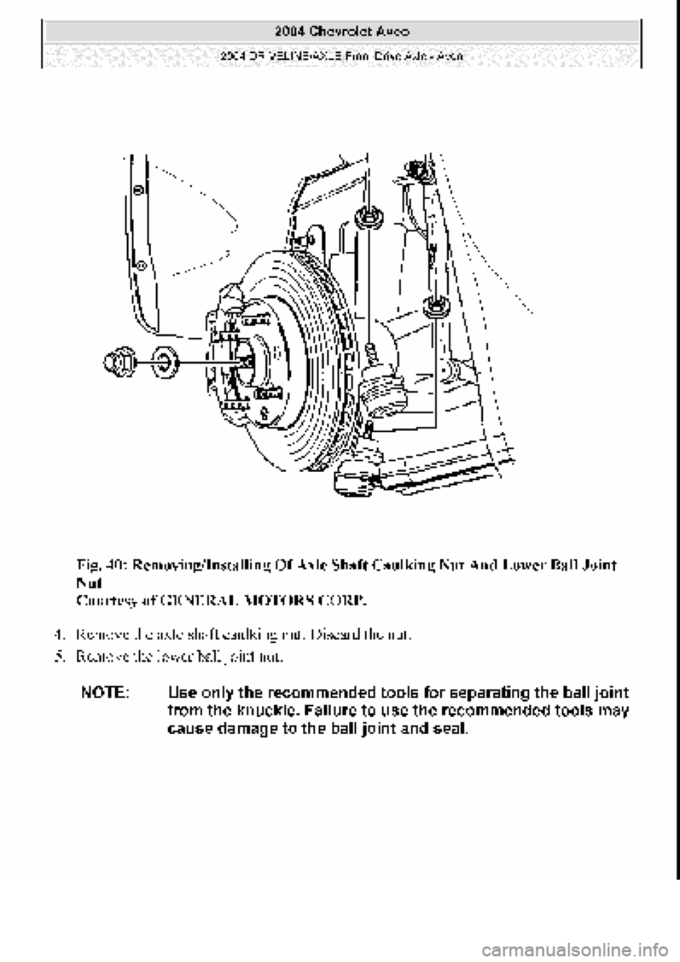 CHEVROLET AVEO 2002 Service Repair Manual CHEVROLET AVEO 2002 Service Repair Manual