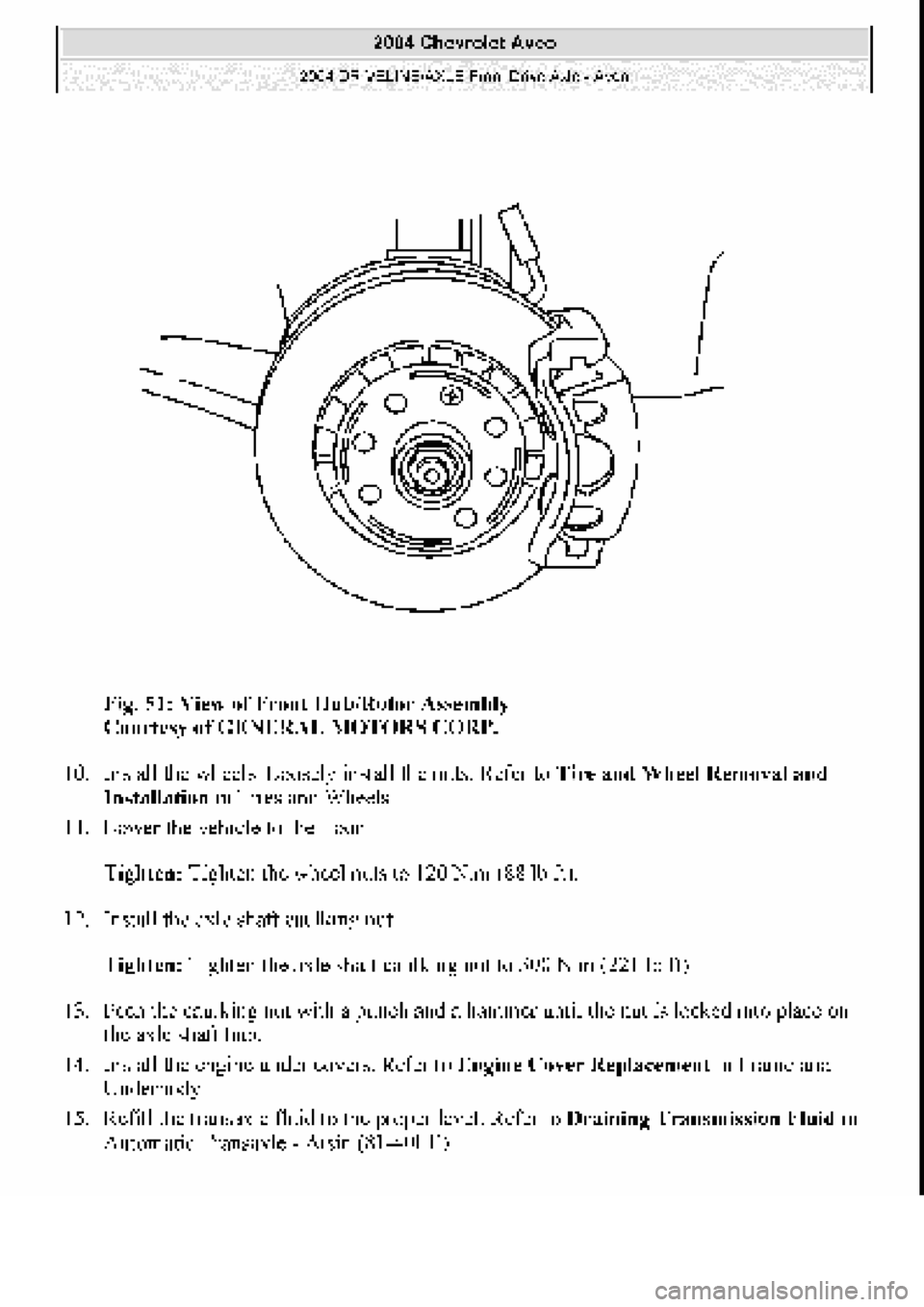 CHEVROLET AVEO 2002 Service Repair Manual CHEVROLET AVEO 2002 Service Repair Manual
