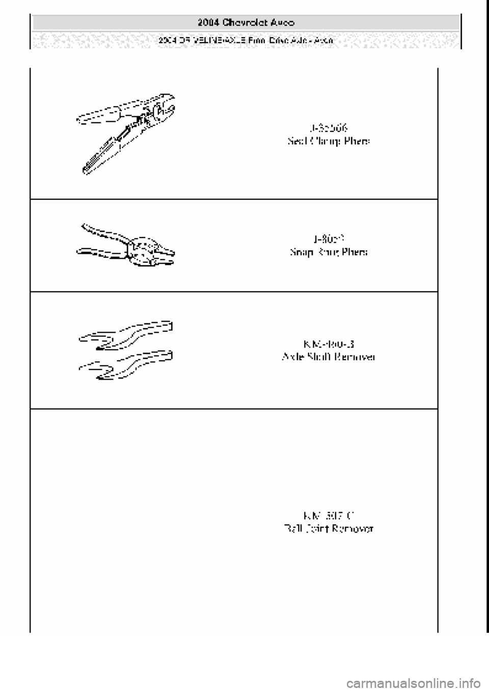 CHEVROLET AVEO 2002 Service Repair Manual CHEVROLET AVEO 2002 Service Repair Manual