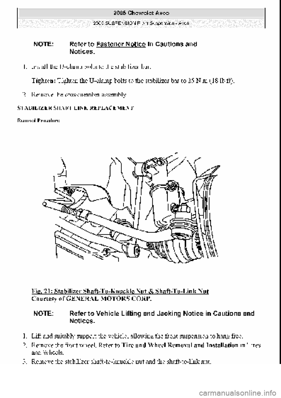 CHEVROLET AVEO 2002 Service Repair Manual CHEVROLET AVEO 2002 Service Repair Manual