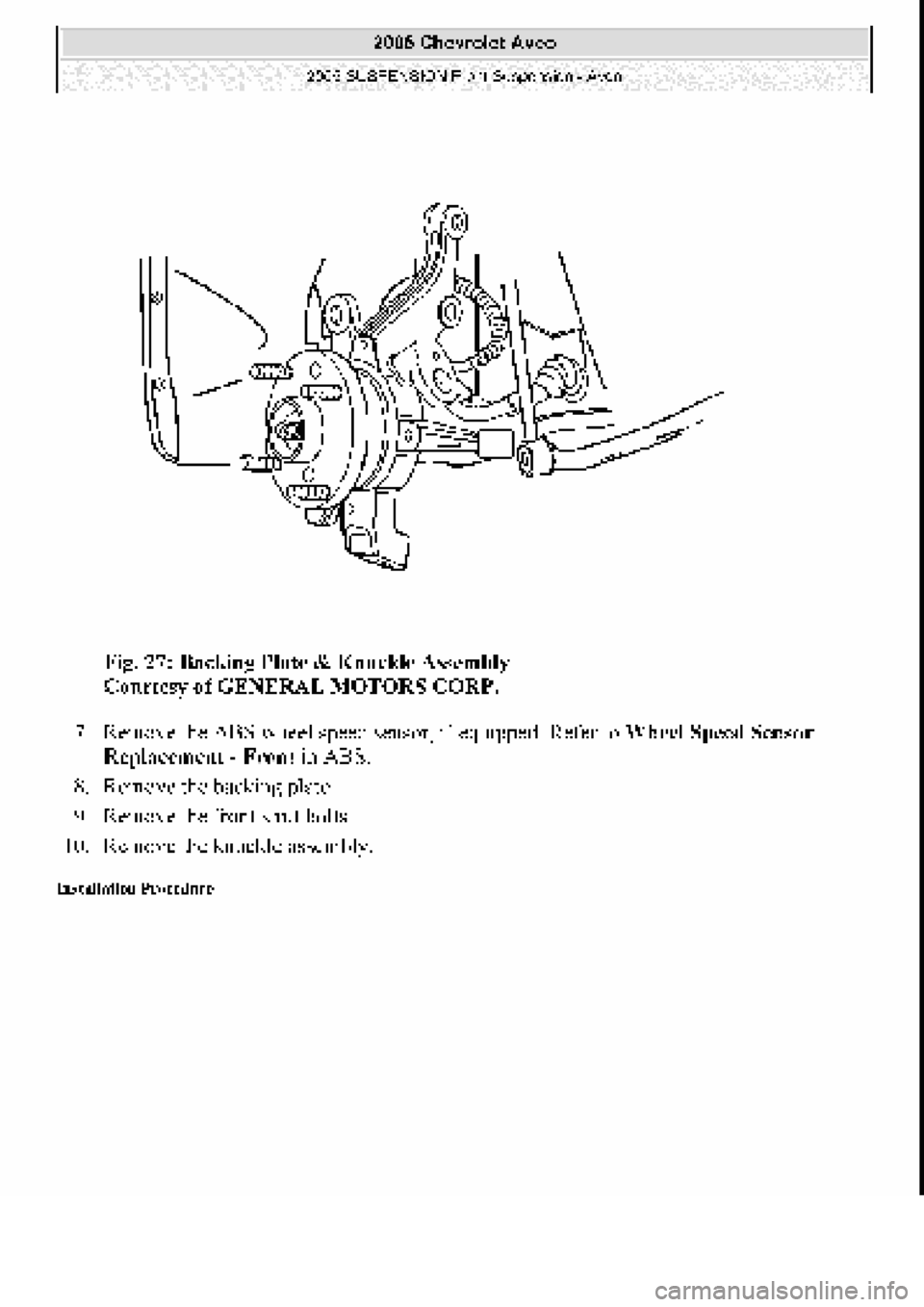 CHEVROLET AVEO 2002 Service Repair Manual CHEVROLET AVEO 2002 Service Repair Manual