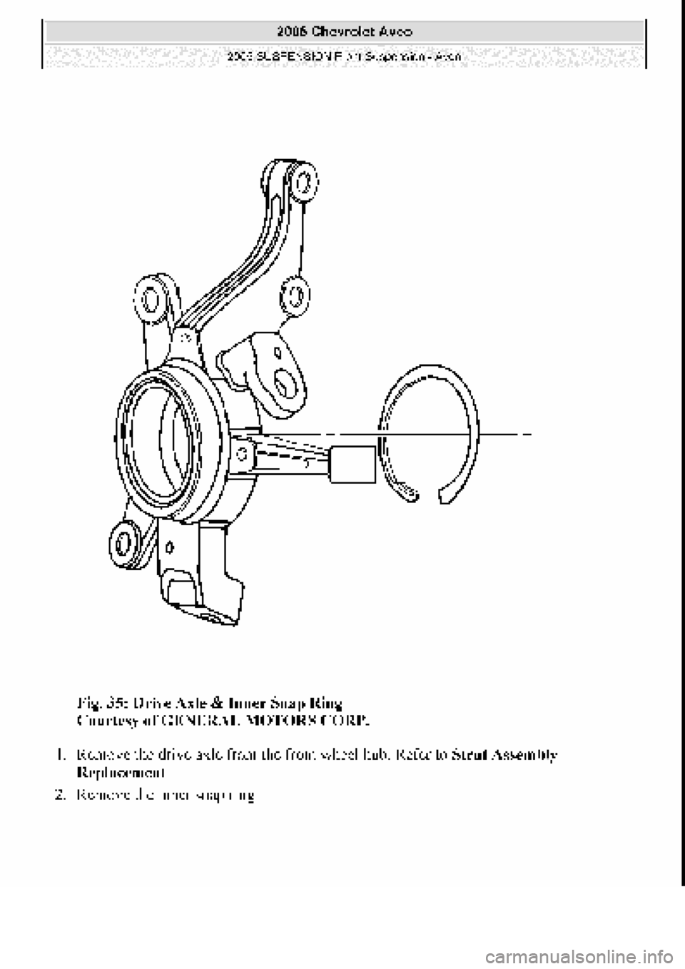 CHEVROLET AVEO 2002  Service Repair Manual 