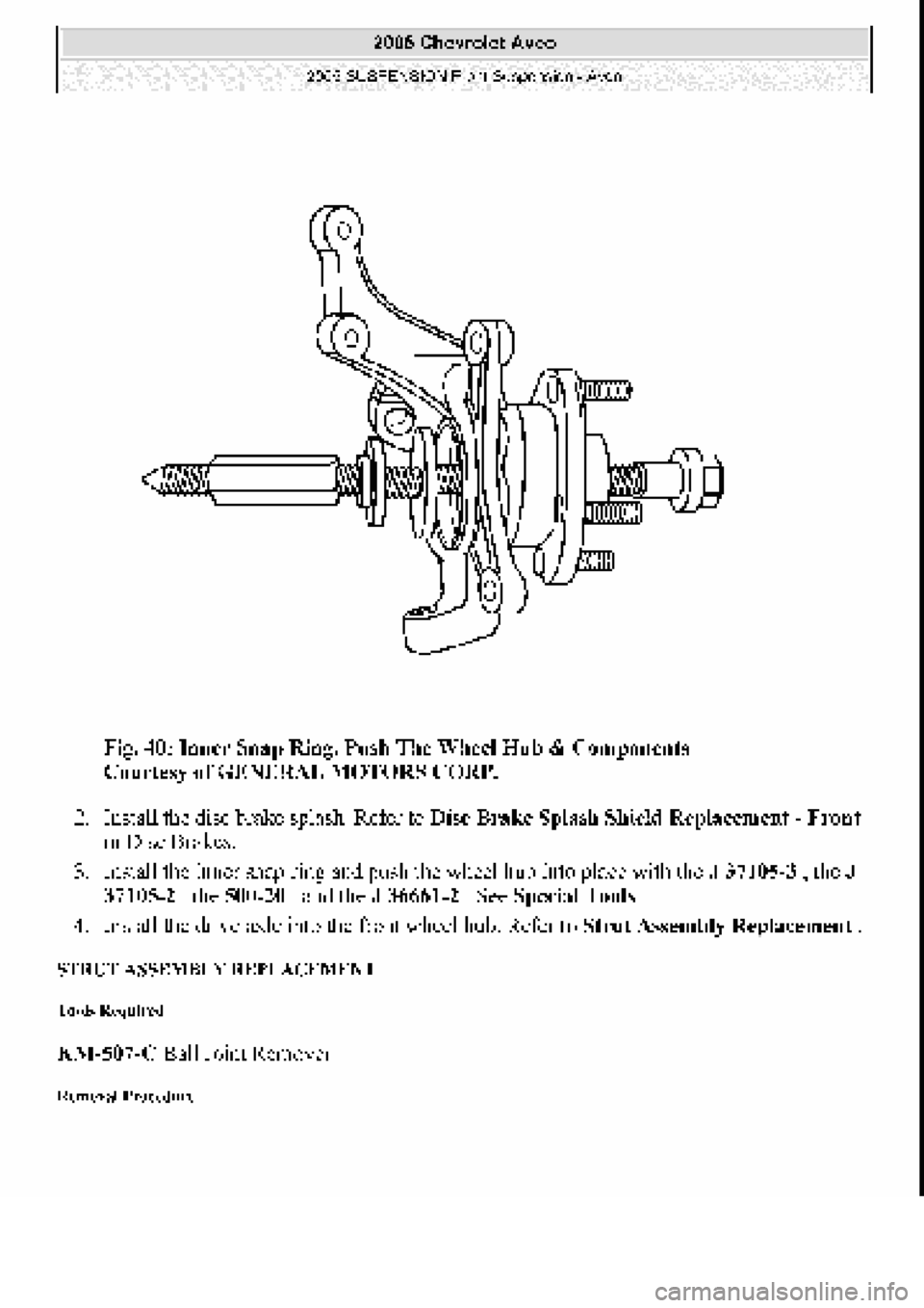 CHEVROLET AVEO 2002  Service Repair Manual 