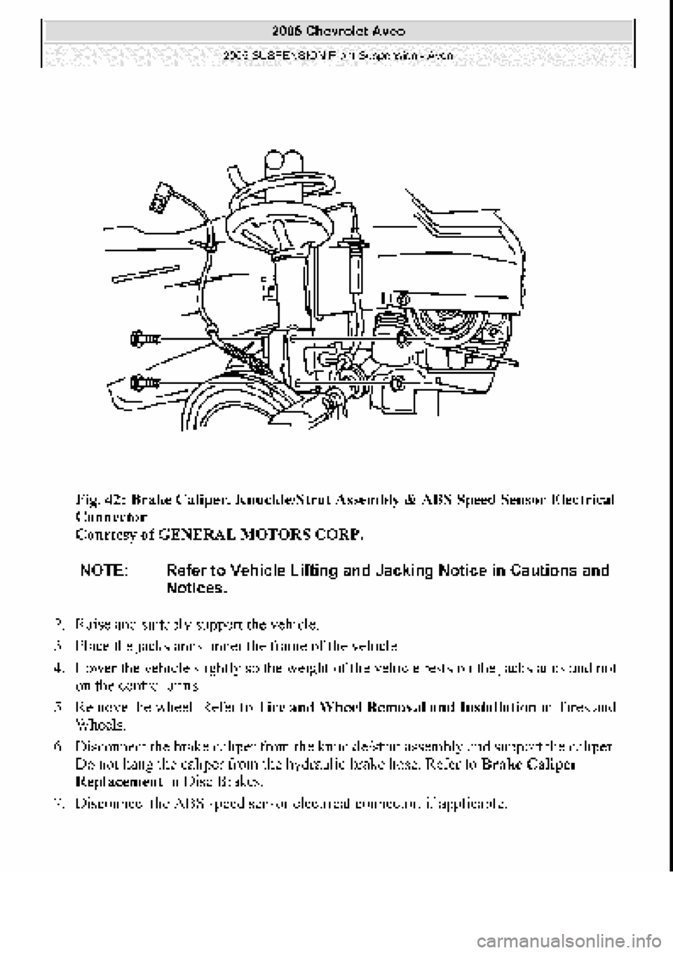 CHEVROLET AVEO 2002  Service Repair Manual 