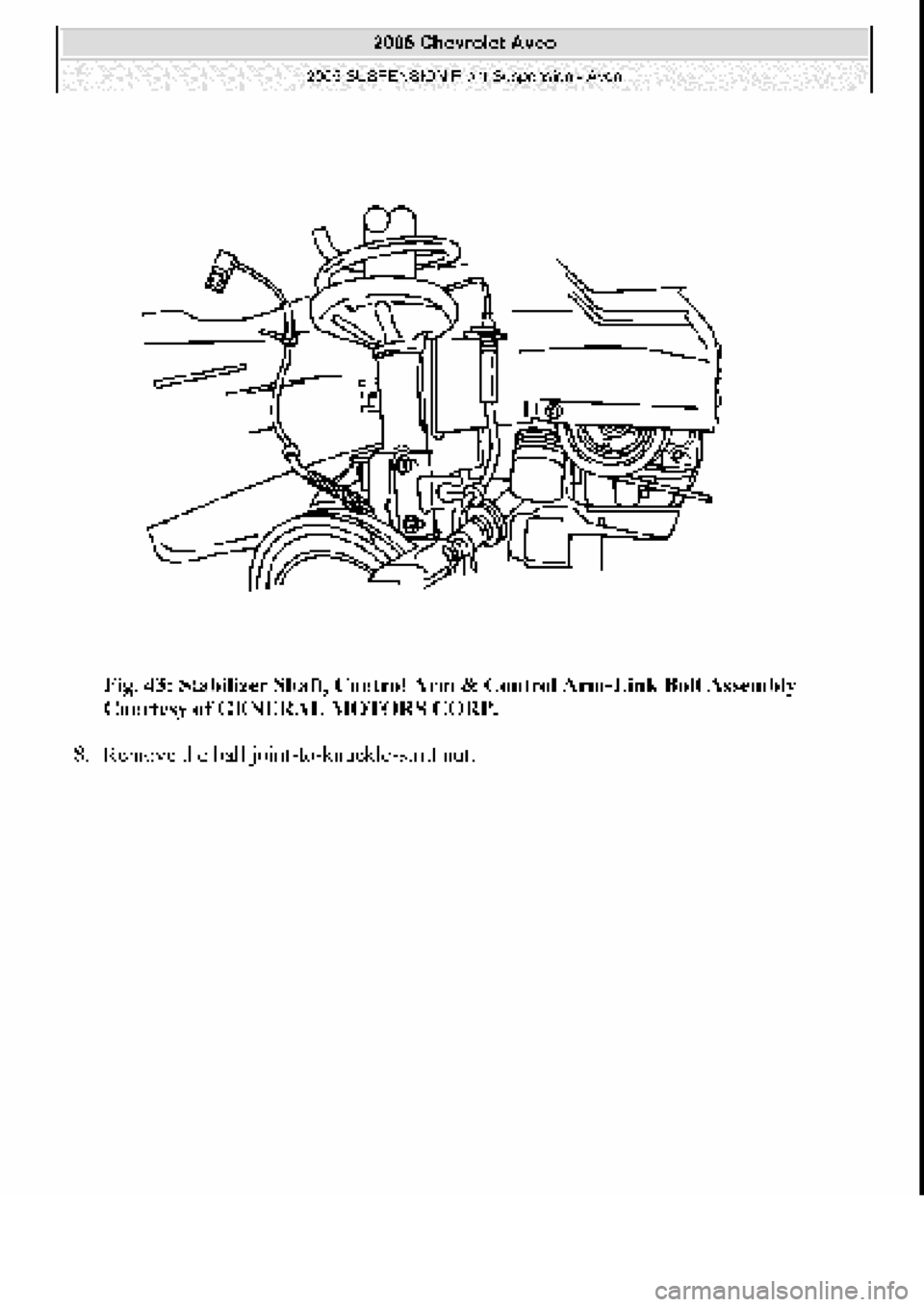 CHEVROLET AVEO 2002  Service Repair Manual 
