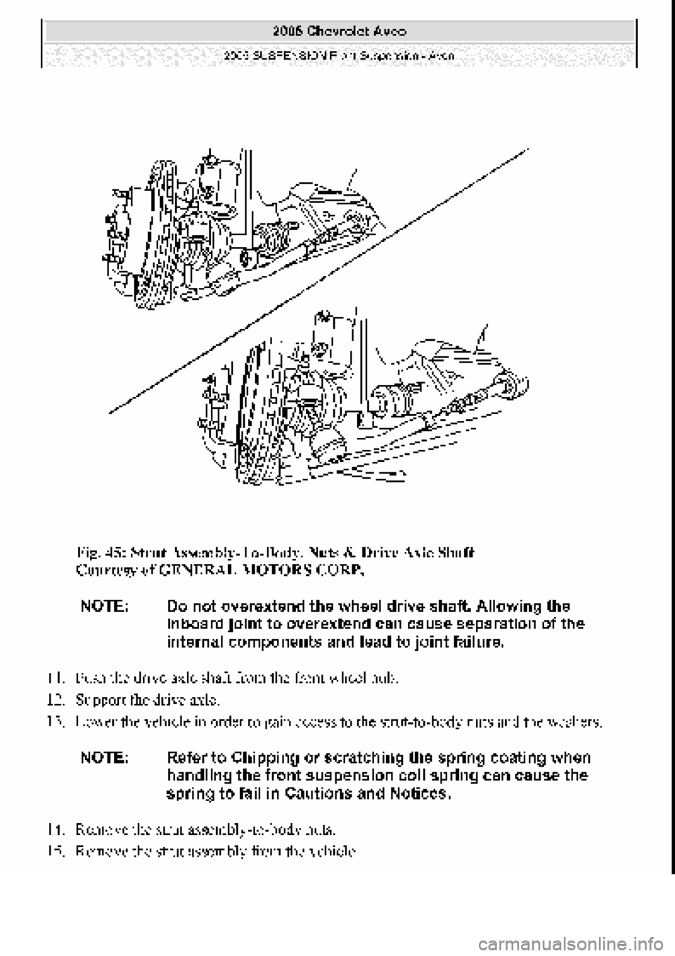CHEVROLET AVEO 2002  Service Repair Manual 