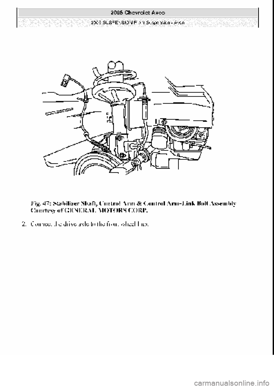 CHEVROLET AVEO 2002  Service Repair Manual 