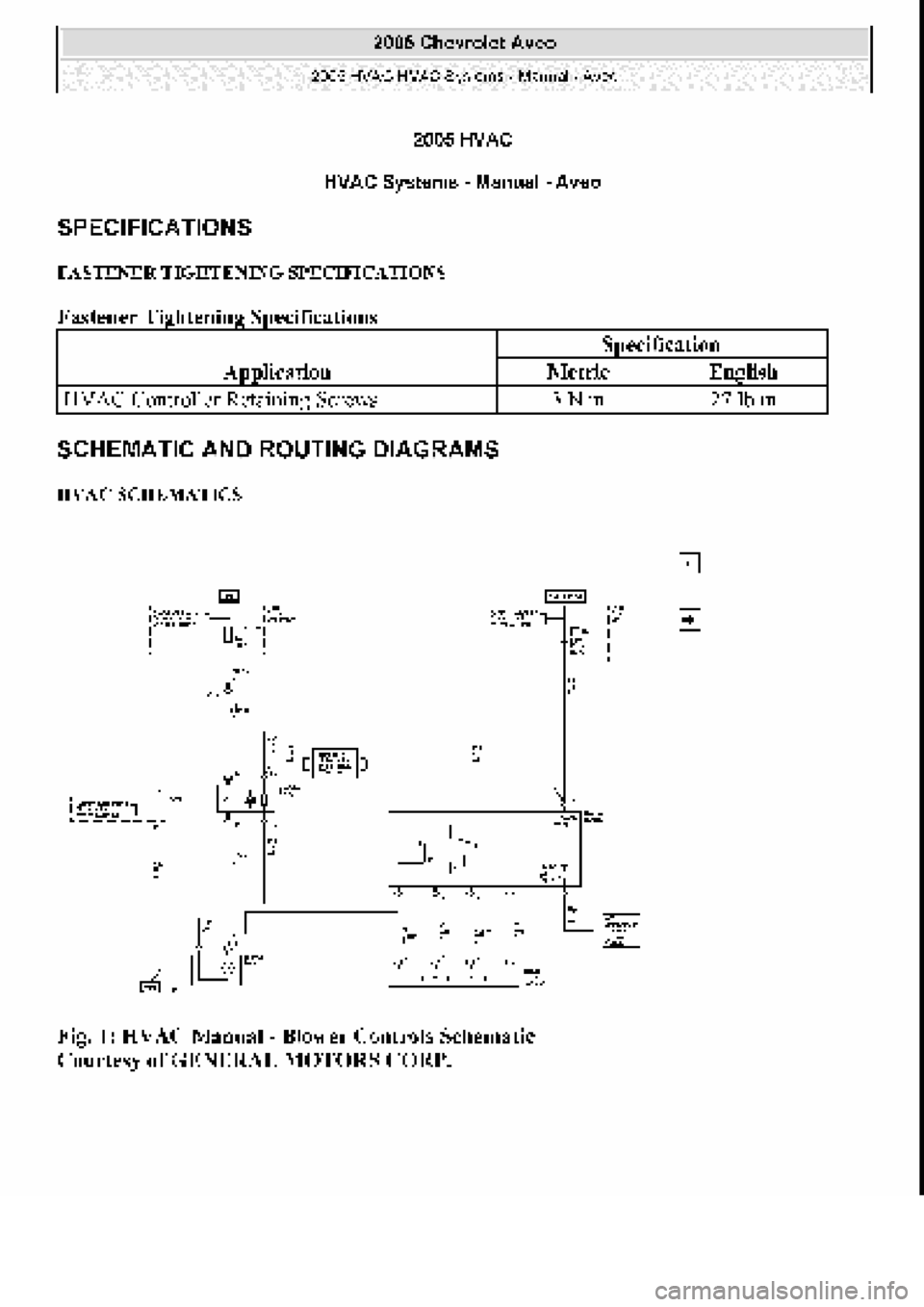 CHEVROLET AVEO 2002  Service Repair Manual 