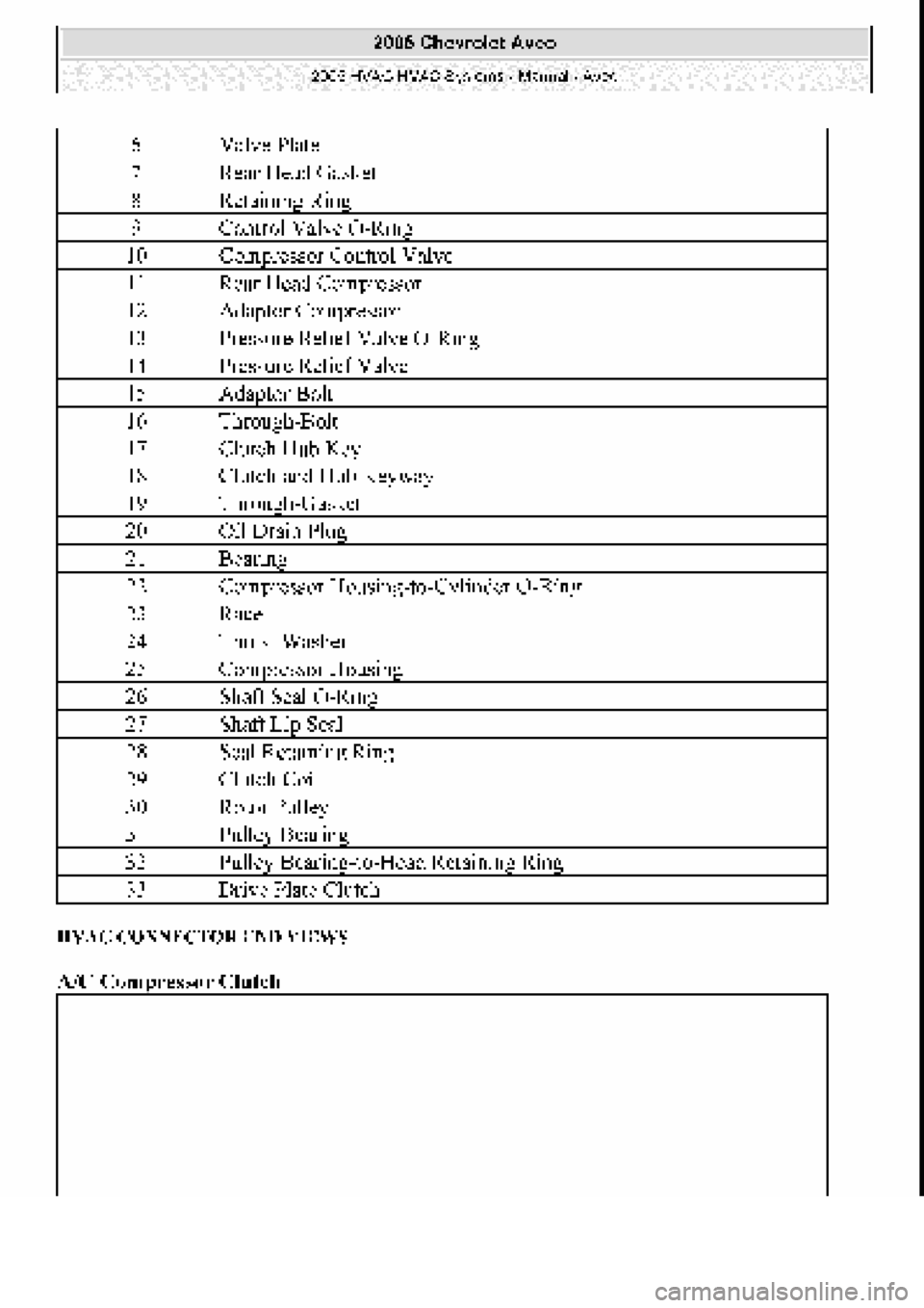 CHEVROLET AVEO 2002  Service Repair Manual 