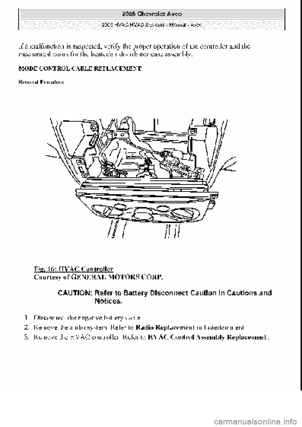 CHEVROLET AVEO 2002  Service Repair Manual 