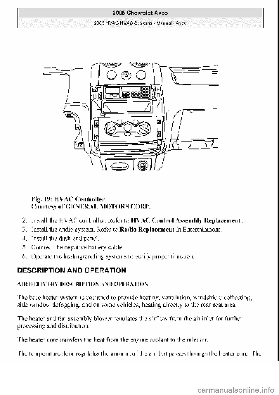 CHEVROLET AVEO 2002  Service Repair Manual 