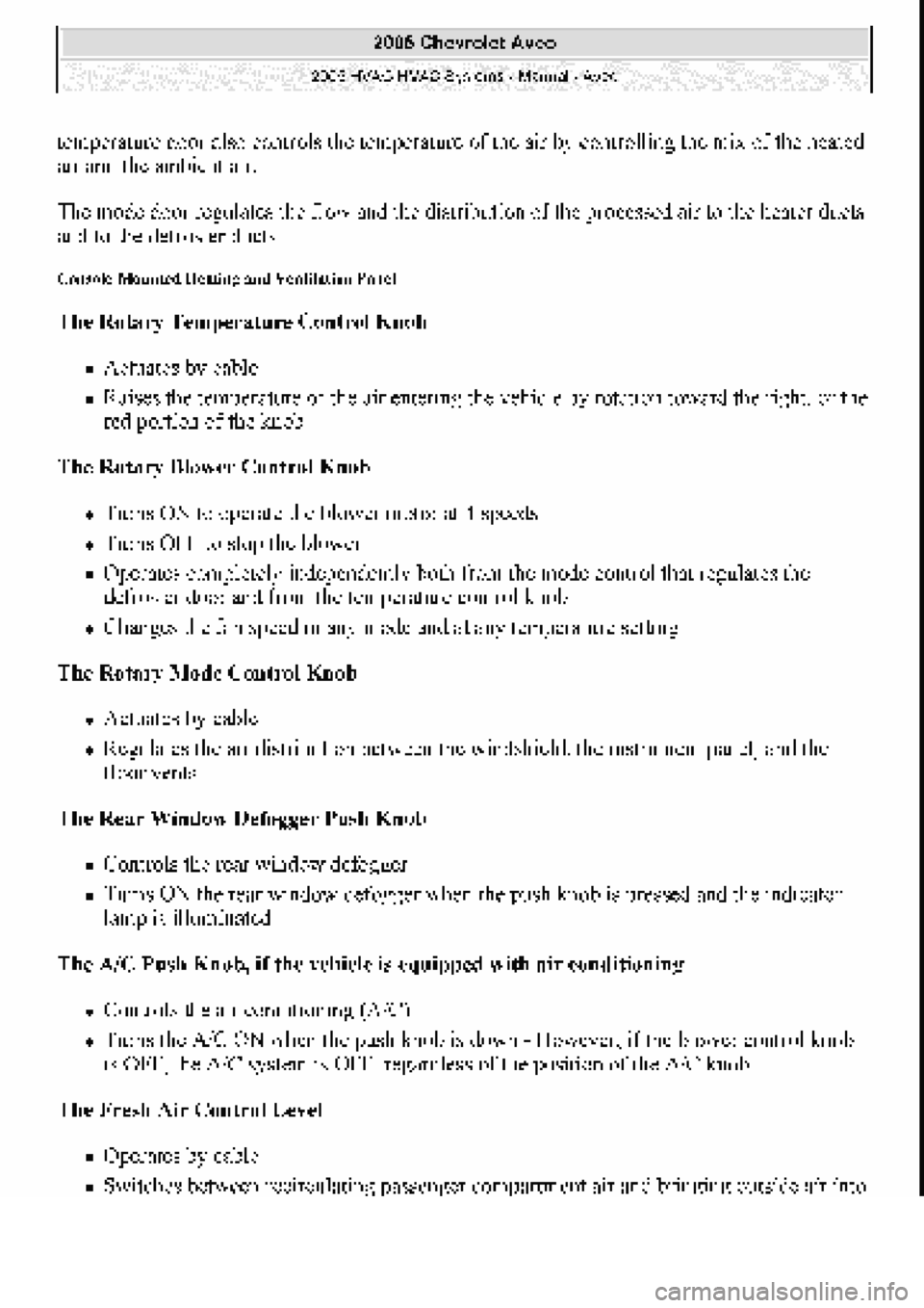CHEVROLET AVEO 2002  Service Repair Manual 