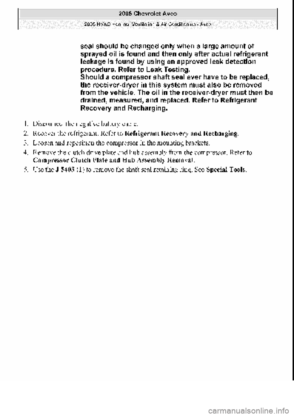 CHEVROLET AVEO 2002  Service Repair Manual 