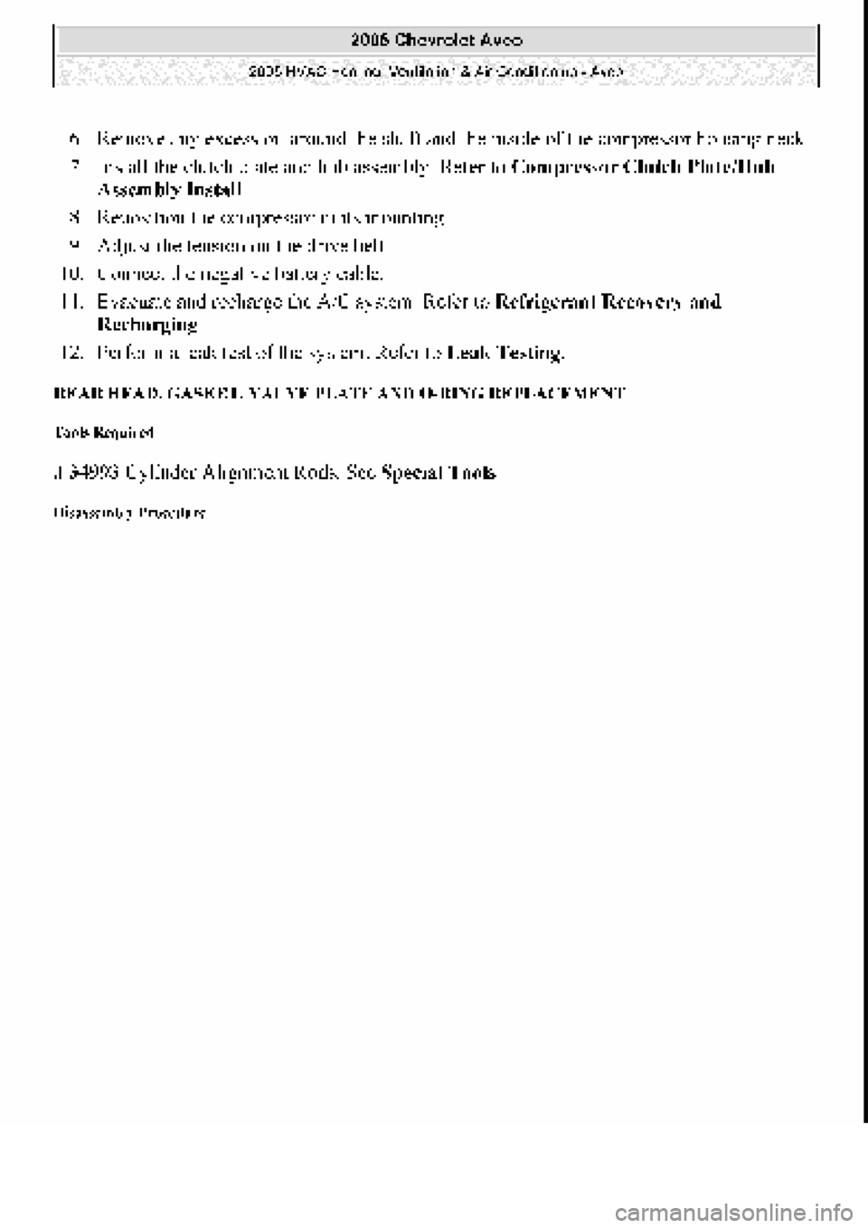 CHEVROLET AVEO 2002  Service Repair Manual 