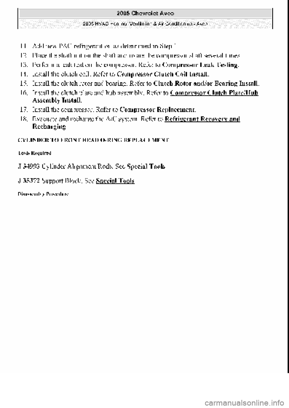 CHEVROLET AVEO 2002  Service Repair Manual 