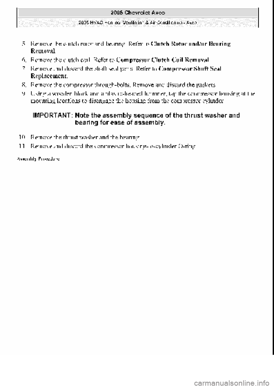 CHEVROLET AVEO 2002  Service Repair Manual 