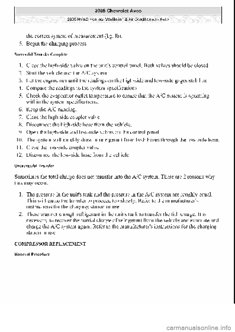 CHEVROLET AVEO 2002  Service Repair Manual 