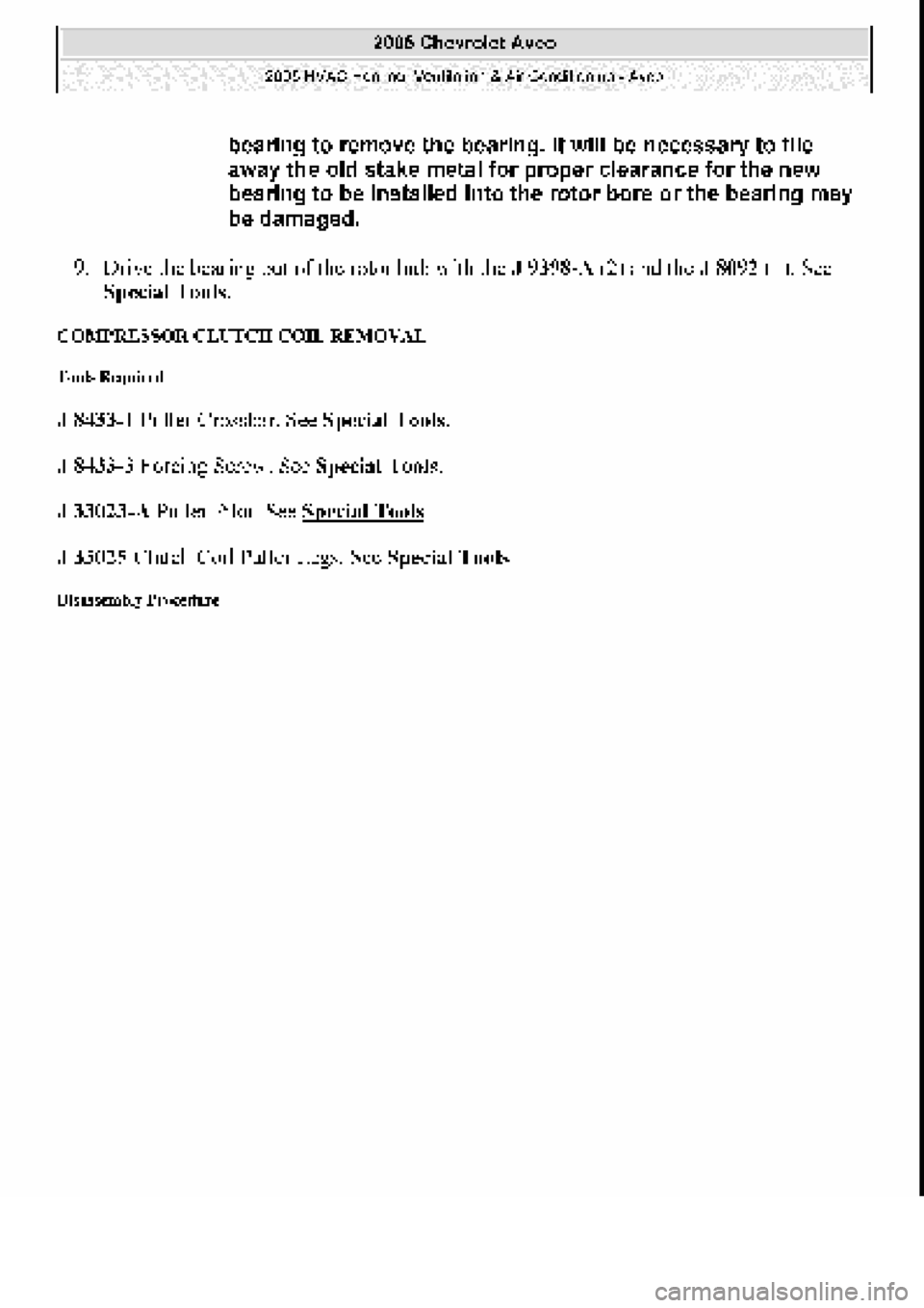 CHEVROLET AVEO 2002  Service Repair Manual 