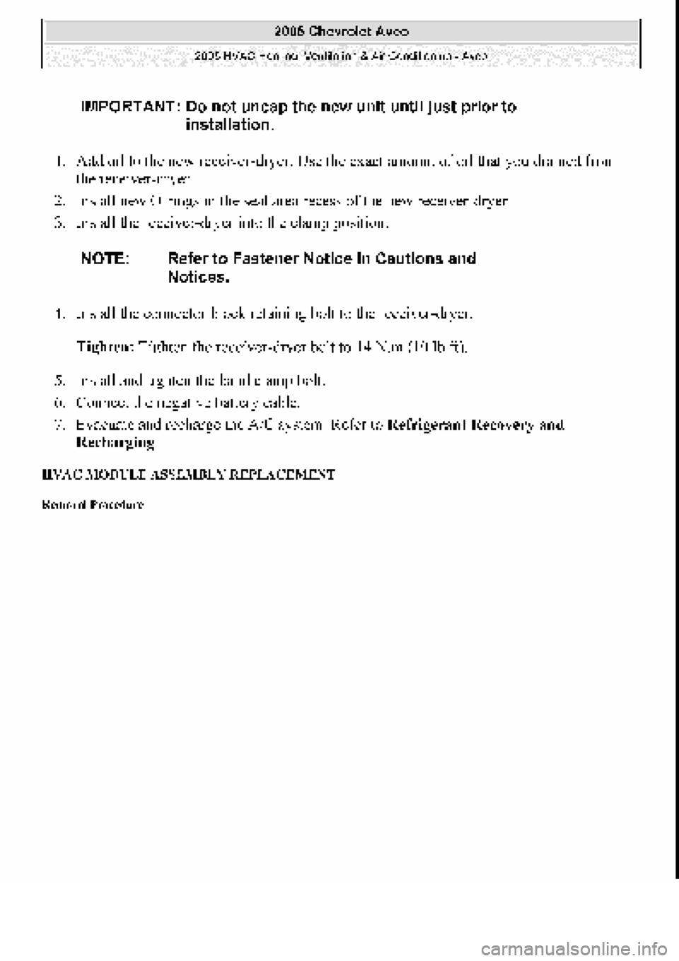 CHEVROLET AVEO 2002 Service Repair Manual CHEVROLET AVEO 2002 Service Repair Manual