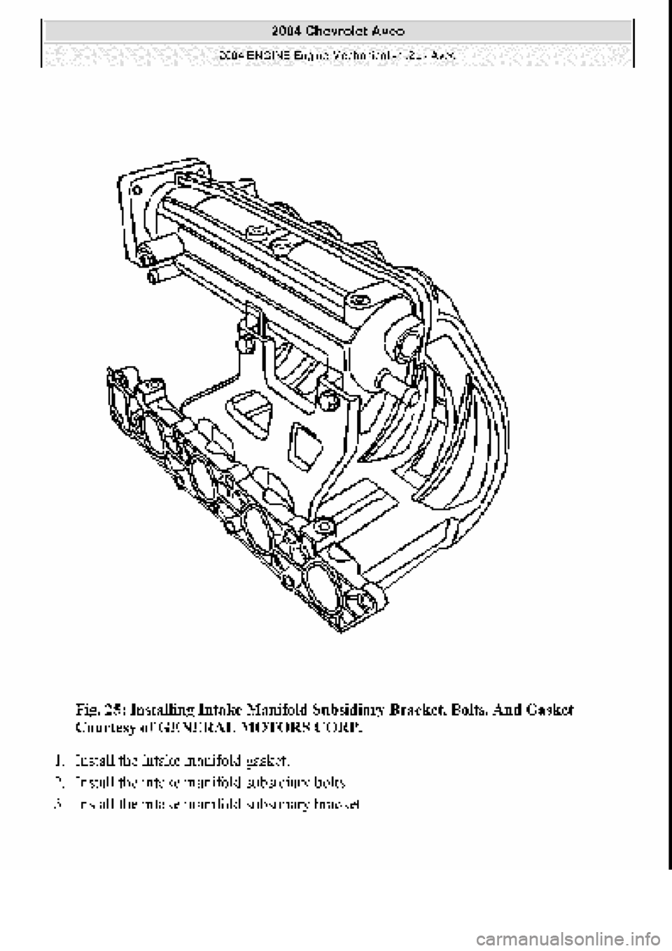 CHEVROLET AVEO 2002  Service Service Manual 