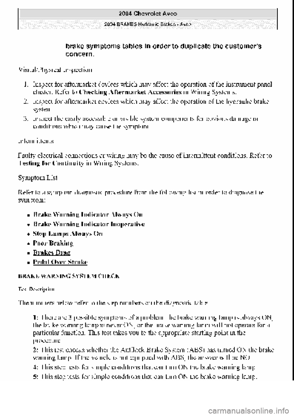 CHEVROLET AVEO 2002 Service Repair Manual CHEVROLET AVEO 2002 Service Repair Manual