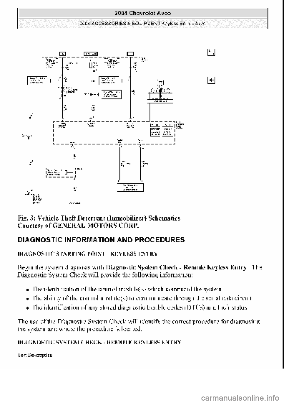 CHEVROLET AVEO 2002  Service Repair Manual 
