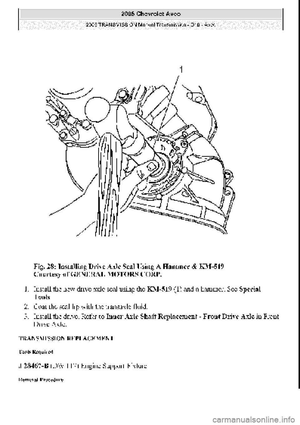 CHEVROLET AVEO 2002  Service Repair Manual 
